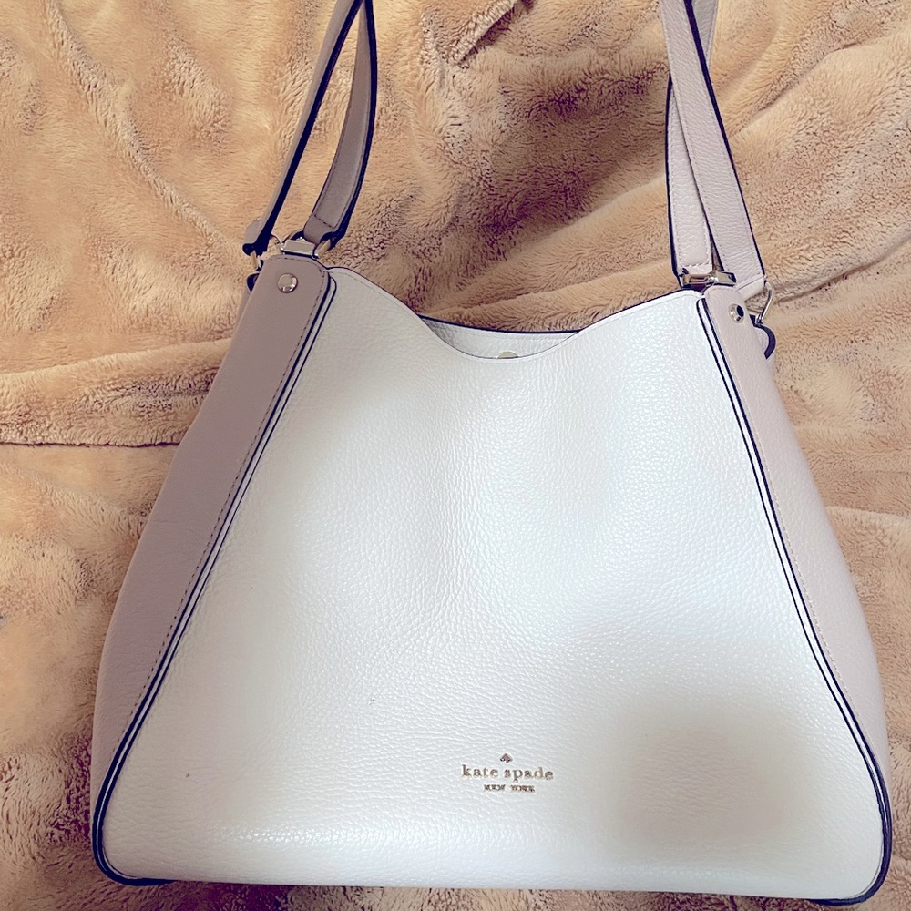 Kate Spade- Beige pebbled leather medium tote-
